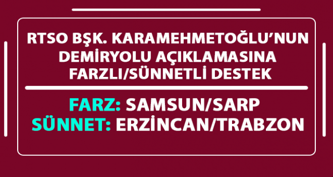 Samsun - Sarp Demiryolu Farzdır Farz